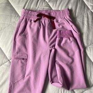 Figs high waisted Zamora Jogger Size small, Dusk pink color